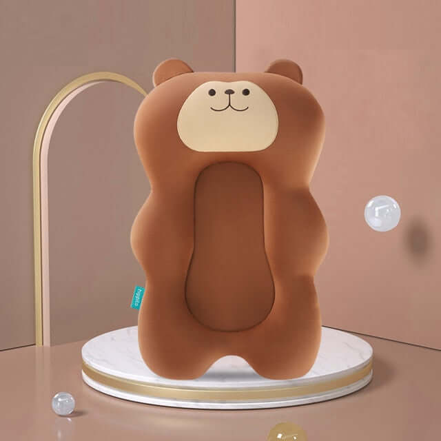 Brown Bear Bath Pillow for Newborns