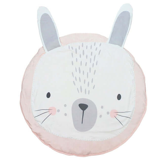 Pink Rabbit Baby Rug