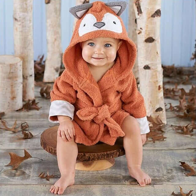 Fox Newborn Hooded Bathrobe