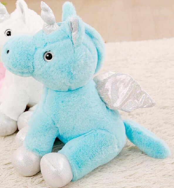 Blue Plush Winged Unicorn