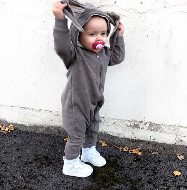 Dark Gray Rabbit Onesie