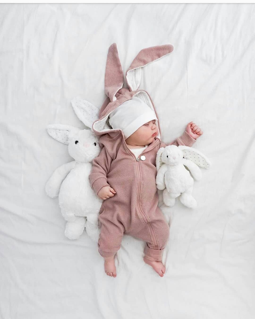 newborn long sleeve rabbit romper