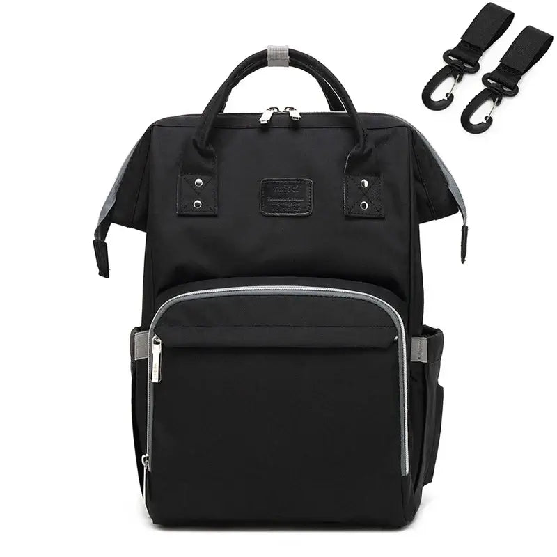 black diaper backpack