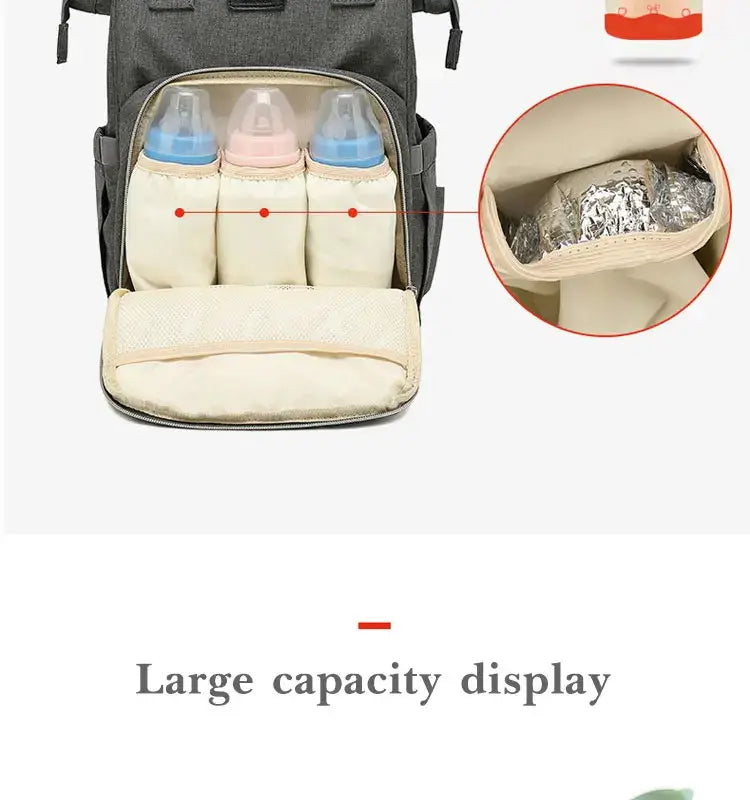 diaper bag with space for baby bottles