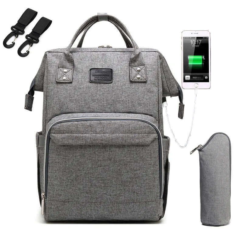 diaper backpack with usb charger