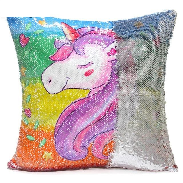 Unicorn Sequins Pillow Cover