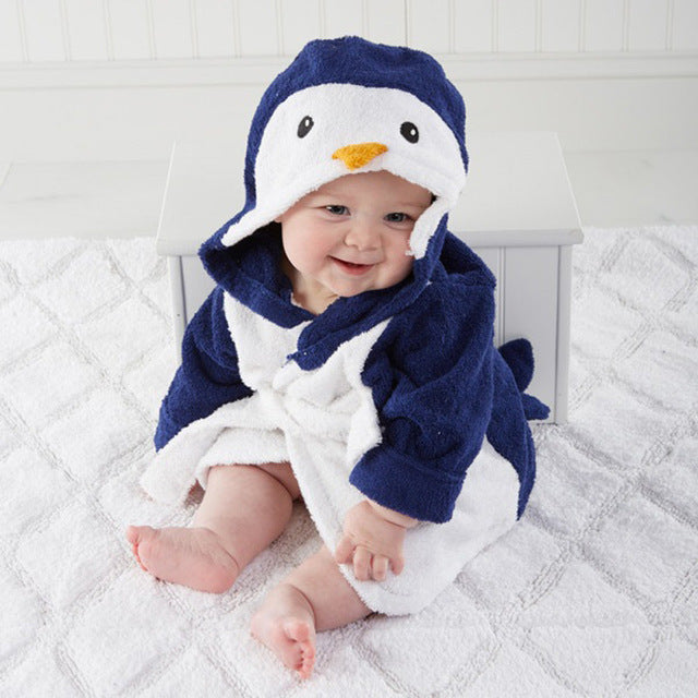 Baby Hooded Bathrobe Penguin