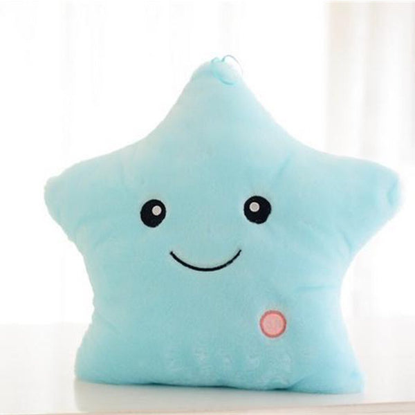 Glowing Star Pillow Blue